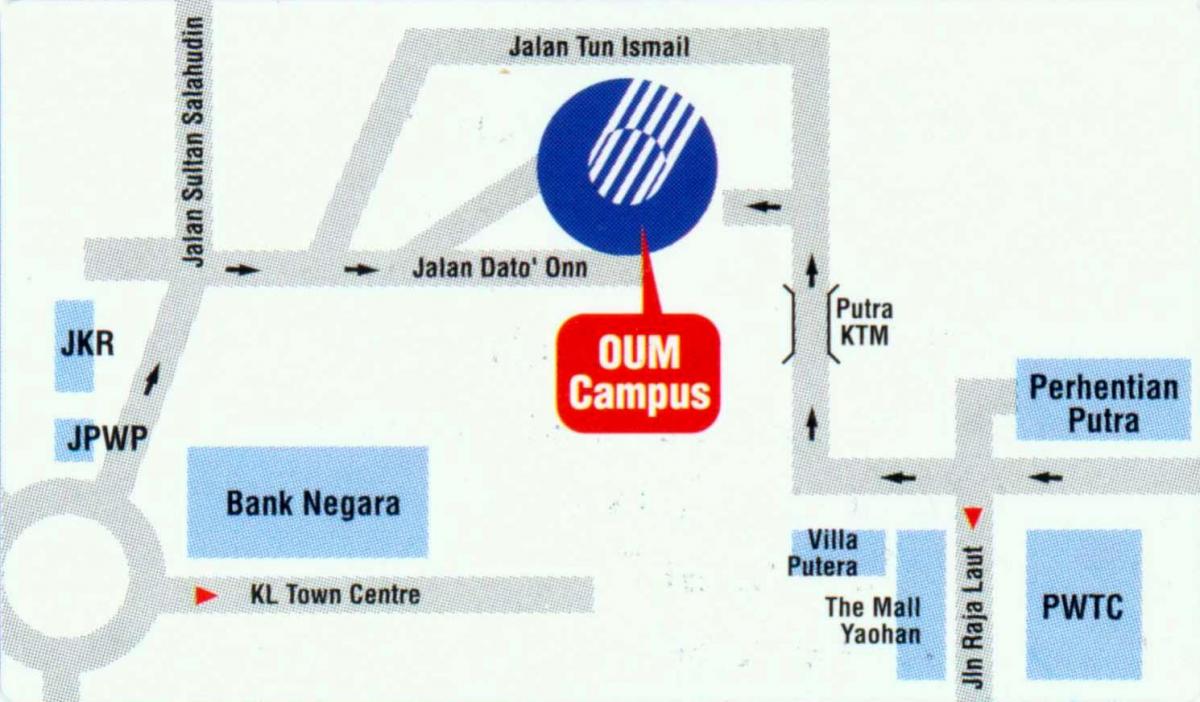 Карта банка Негара Малайзія размяшчэнне
