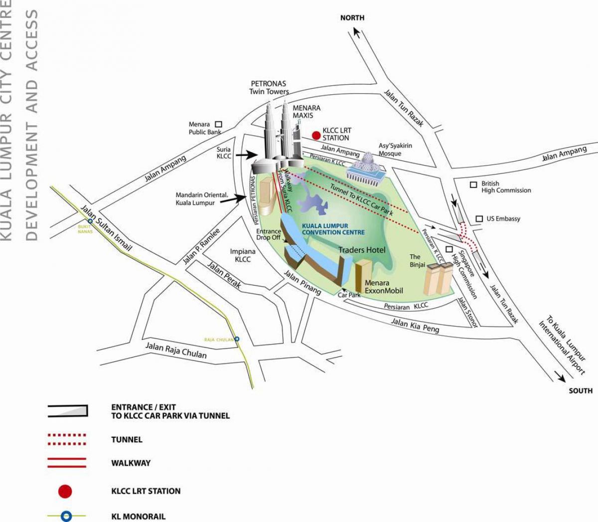 Карта Куала-Лумпур-цэнтр 