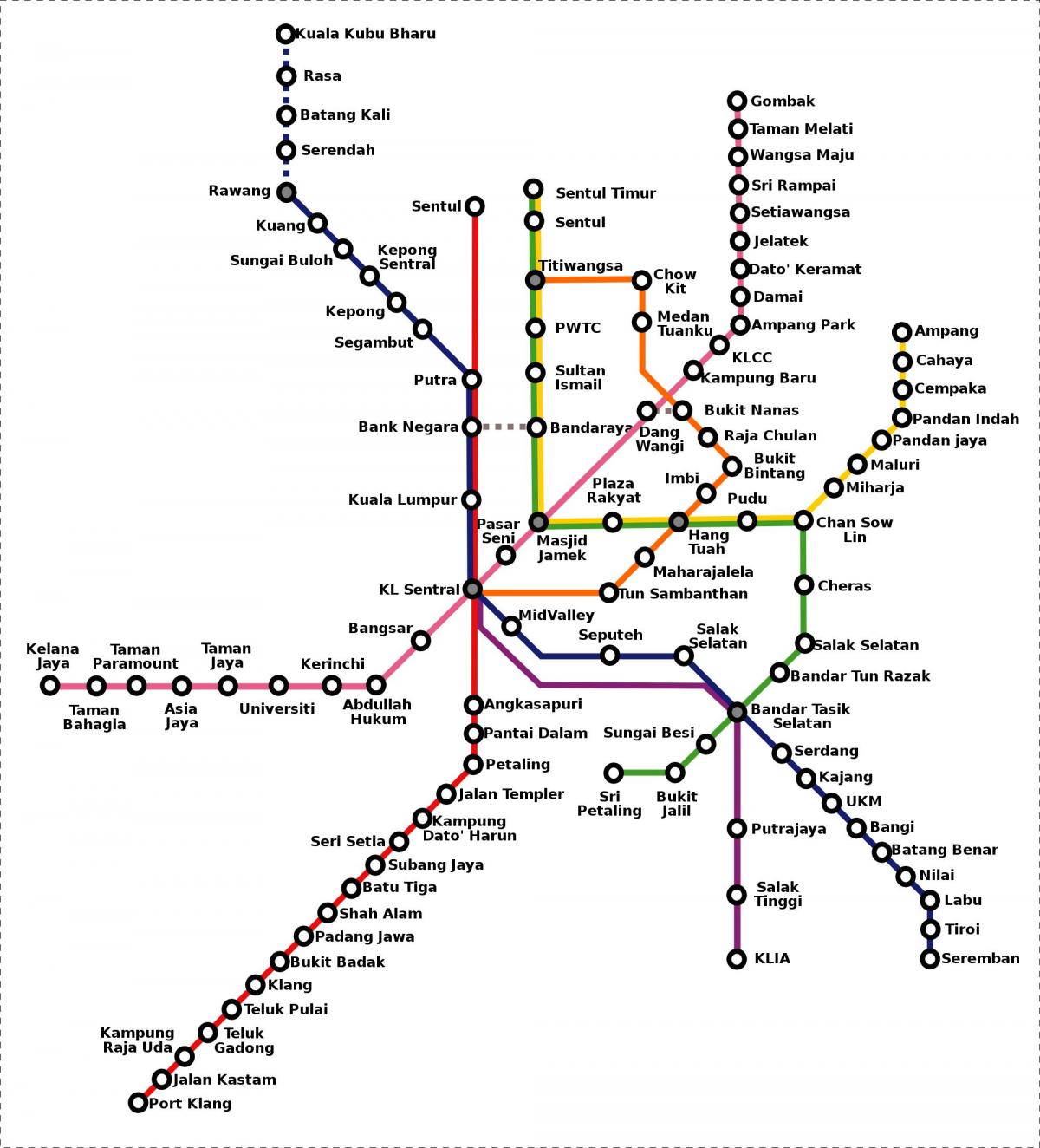 Малайзія карта метро 