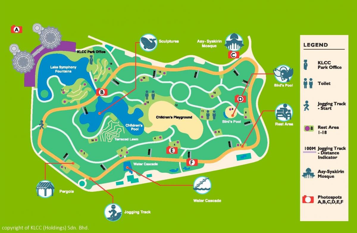 Карта парк KLCC