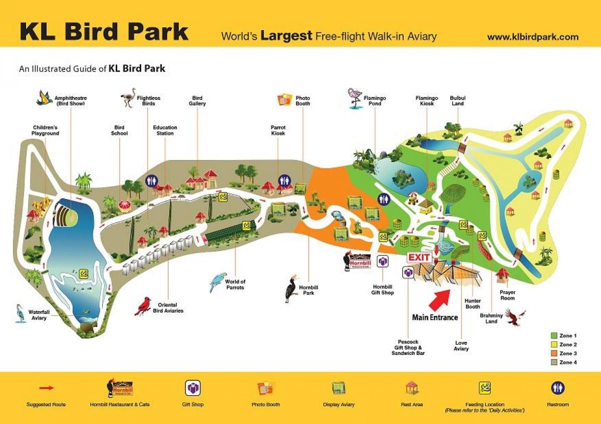 Карта парк птушак