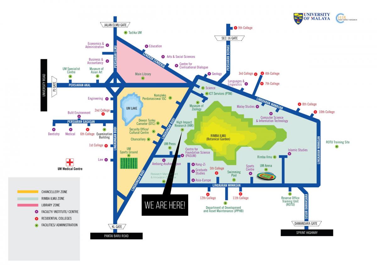 Карта універсітэта Малайе