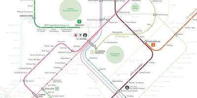 Куала-Лумпур MRT карту 2016