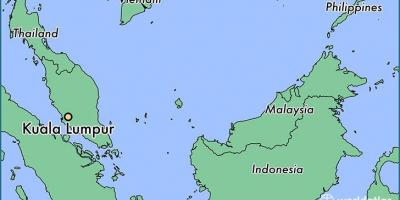 Карта размяшчэння Куала-Лумпур 