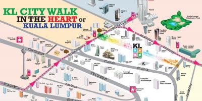 Куала-Лумпур пешаходная экскурсія па карце