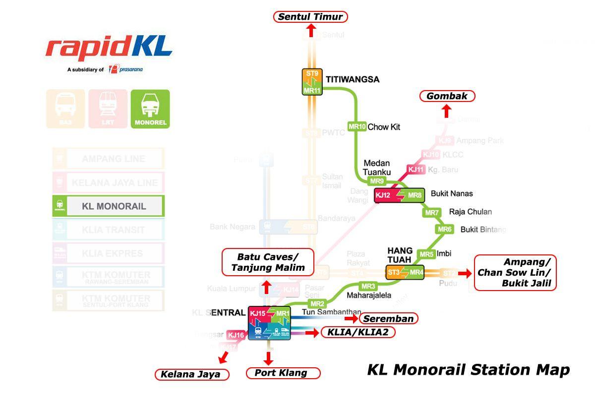 Карта метро куала лумпур