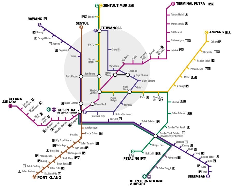 Путра LRT станцыі карце