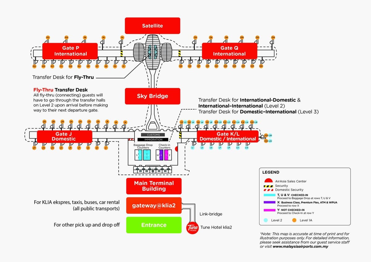 карта аэрапорт знаходзіцца klia2