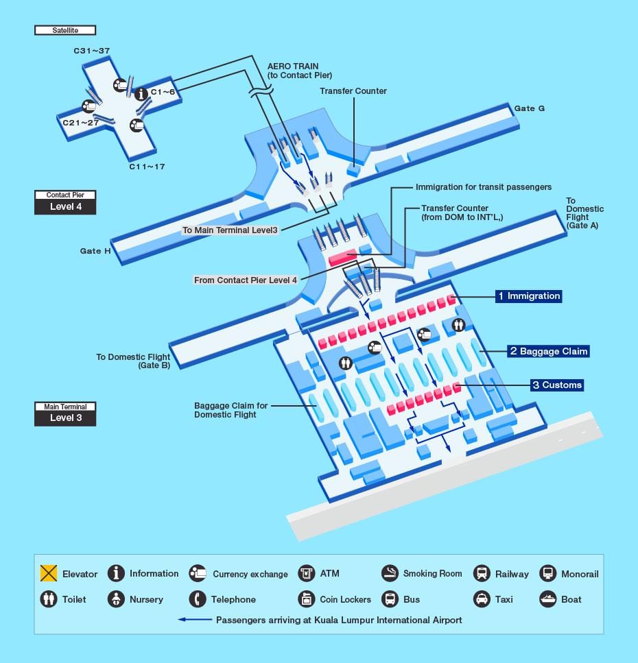 тэрмінал KLIA карце