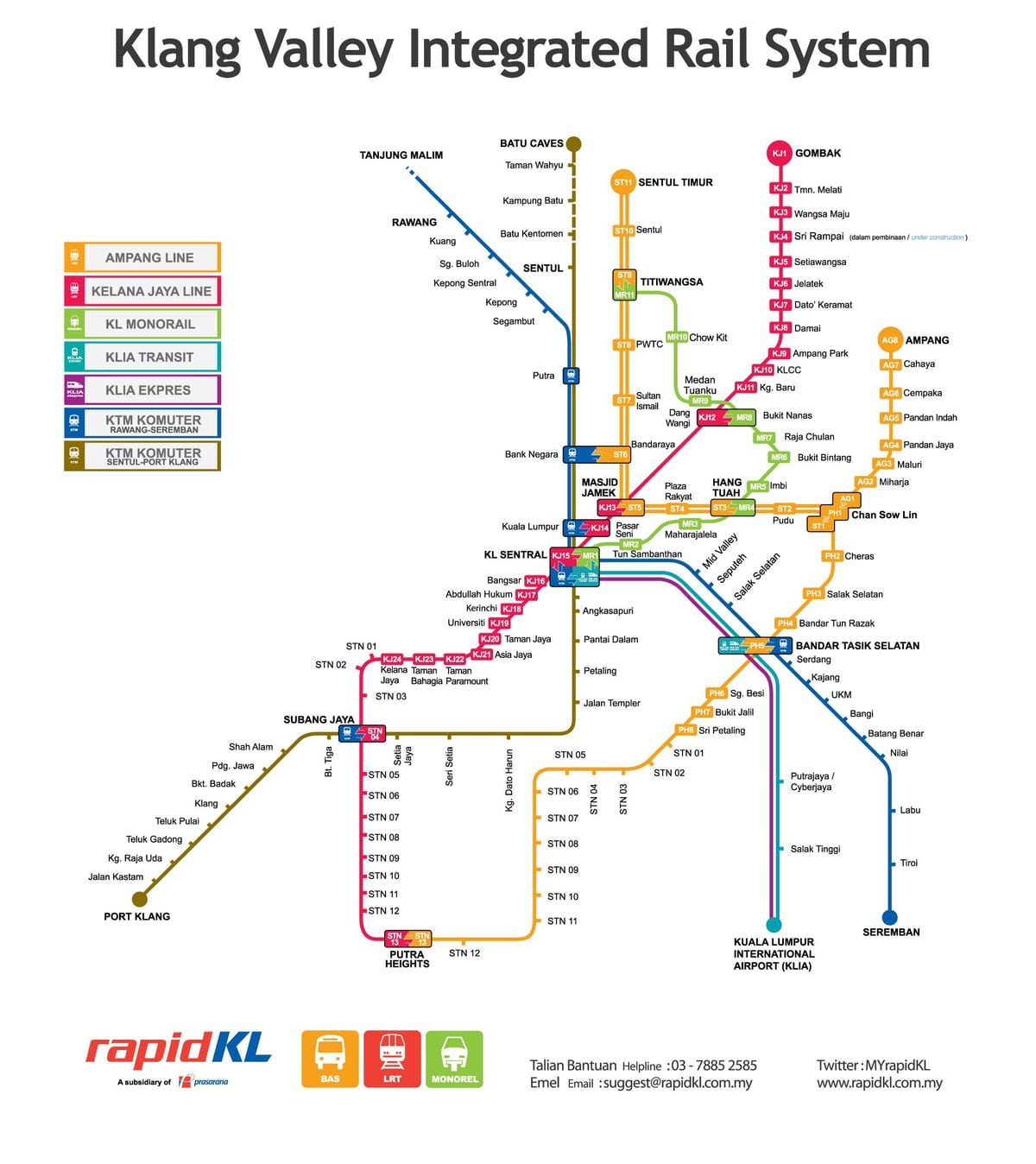 Малайзія транспартная карта