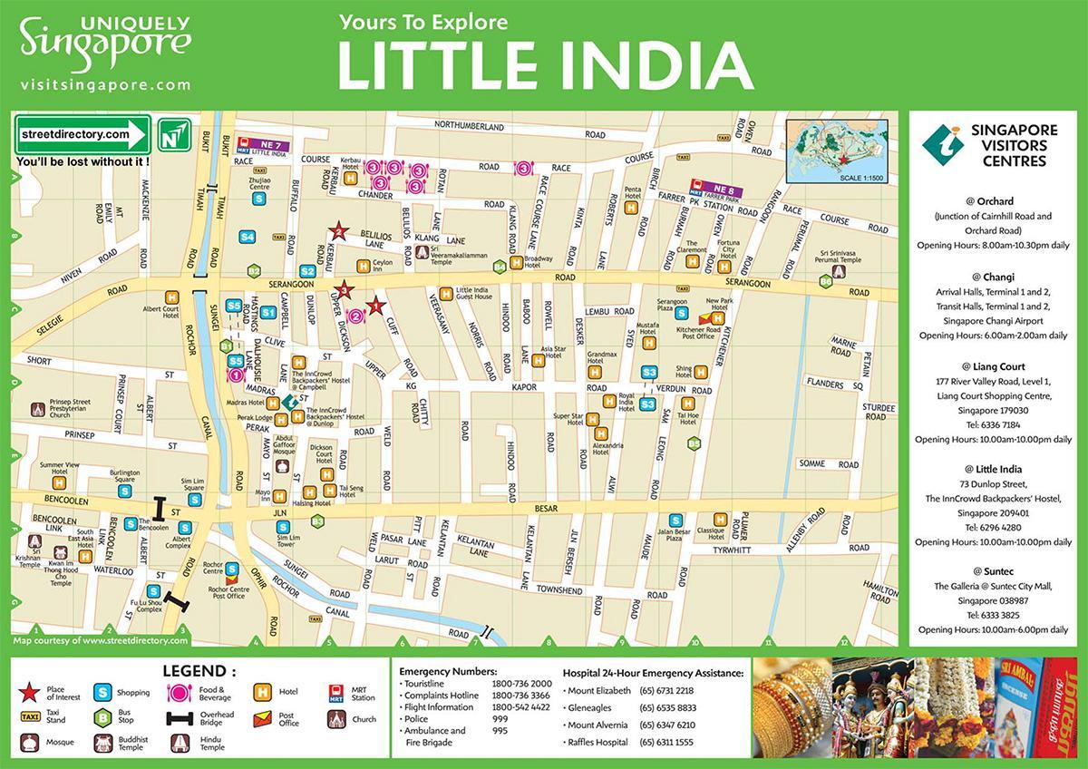 Карта Маленькая Індыя ў Куала-Лумпур