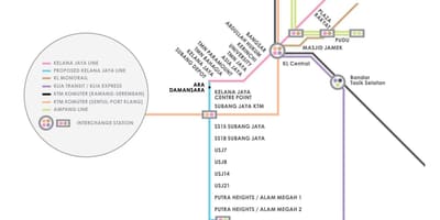 Ампанг парк LRT станцыі карце
